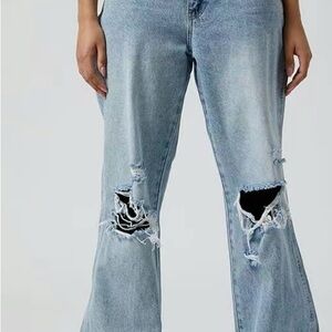 Distressed Light Blue Women's Jeans